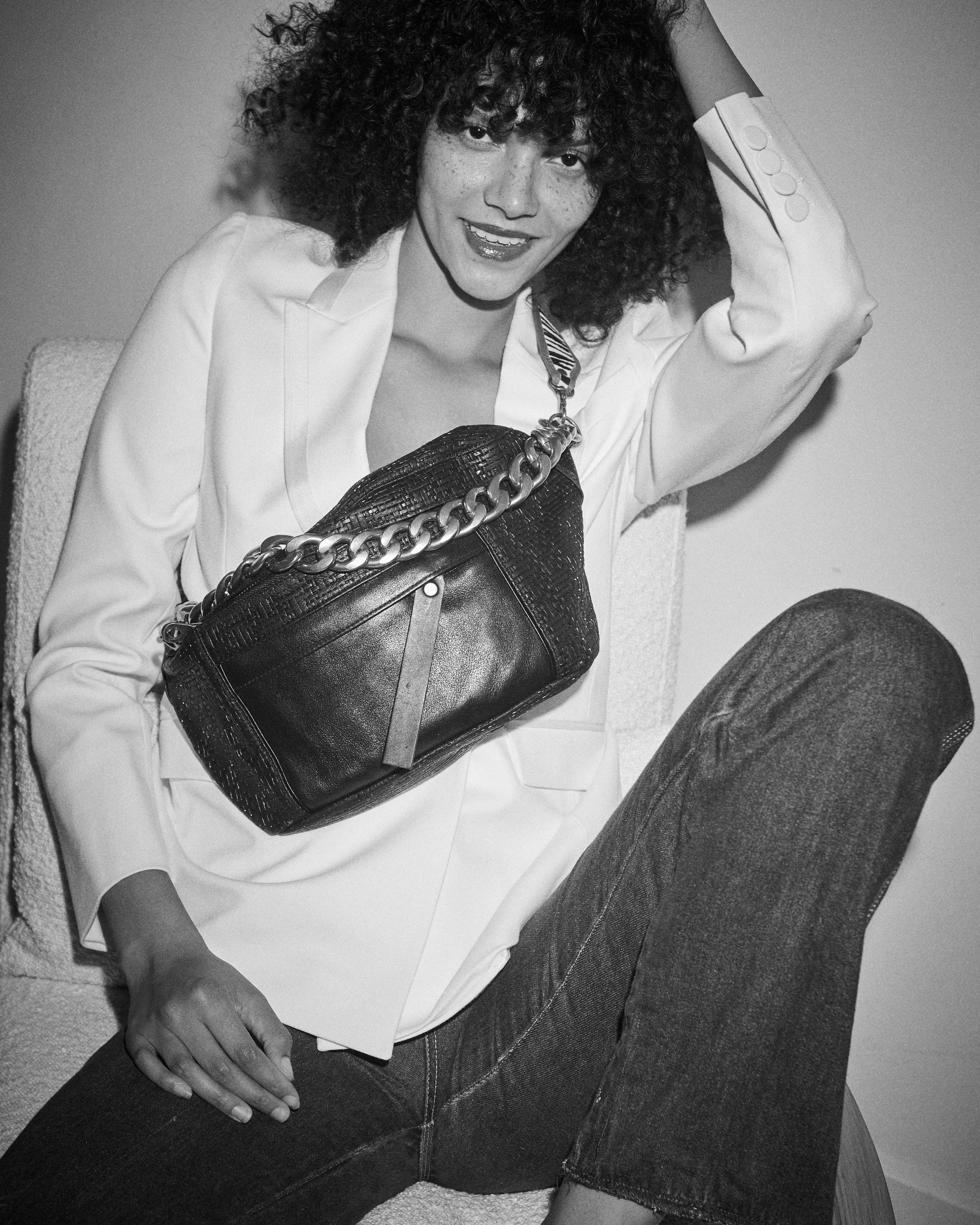 Cross Your Heart Sling - Leather Crimson Red Basketweave sold by Parker Thatch product image thumbnail 4