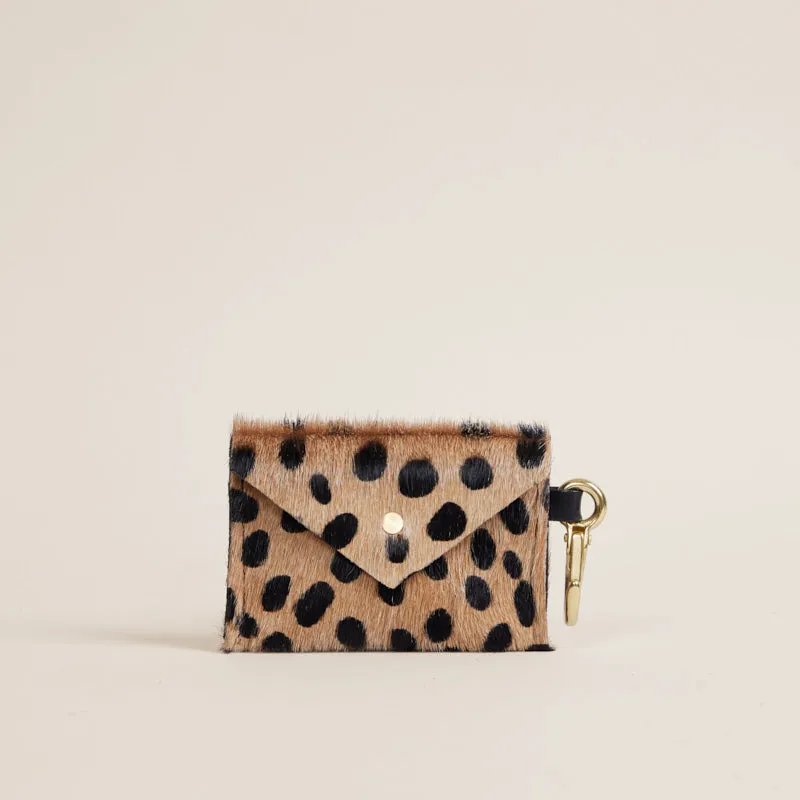 Envelope Card Holder with Keyring - Leopard sold by Parker Thatch