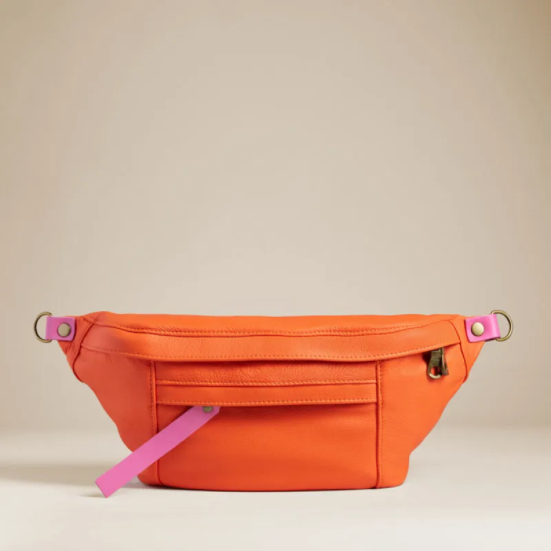 Cross Your Heart Sling - Leather Orange sold by Parker Thatch
