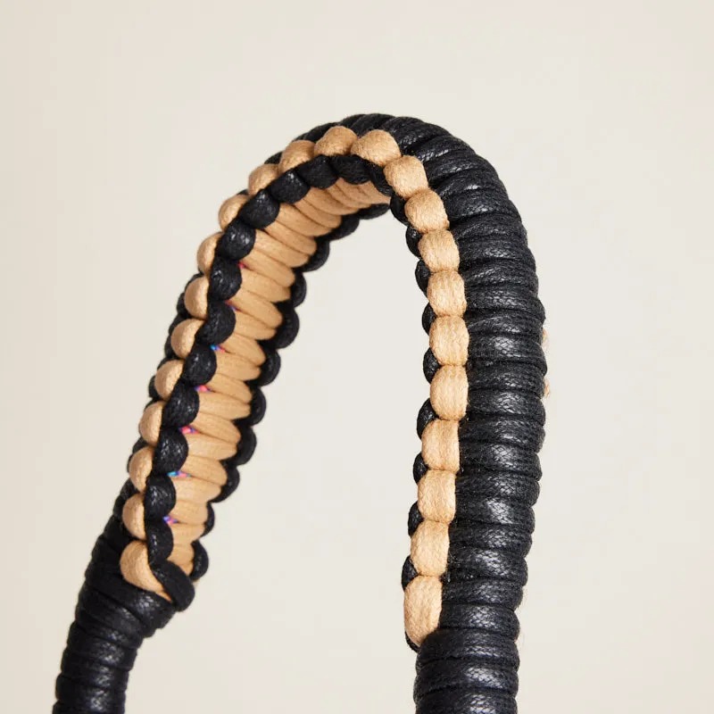 Braided Shoulder Strap - Black & Natural sold by Parker Thatch product image thumbnail 3