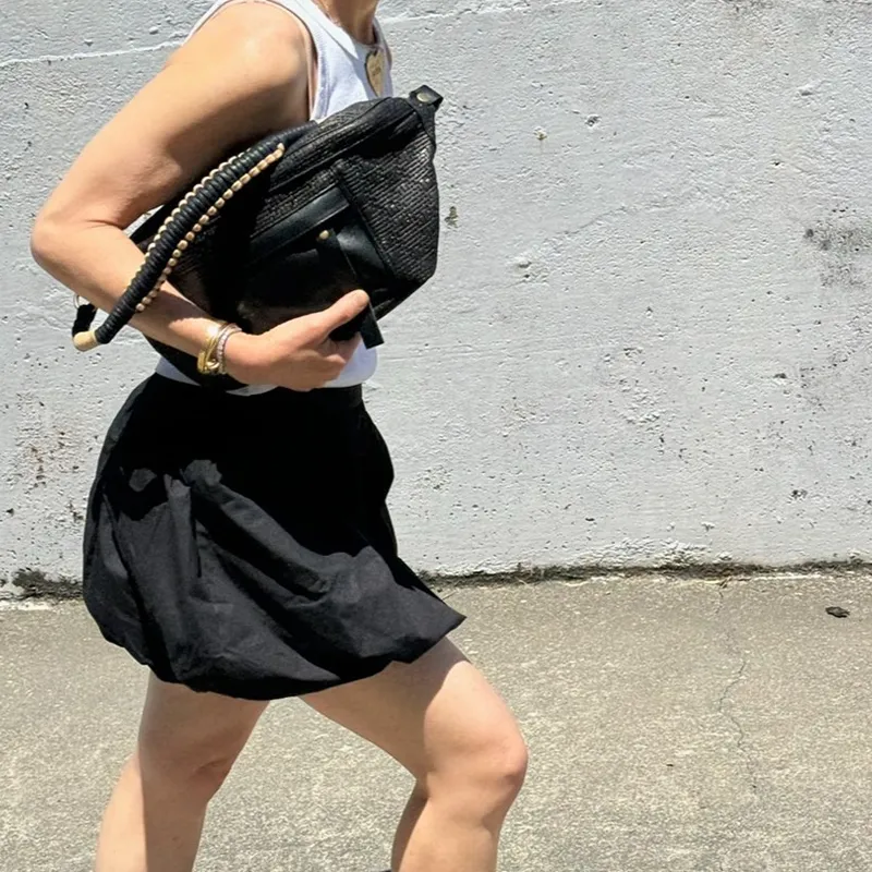 Braided Shoulder Strap - Black & Natural sold by Parker Thatch product image thumbnail 2