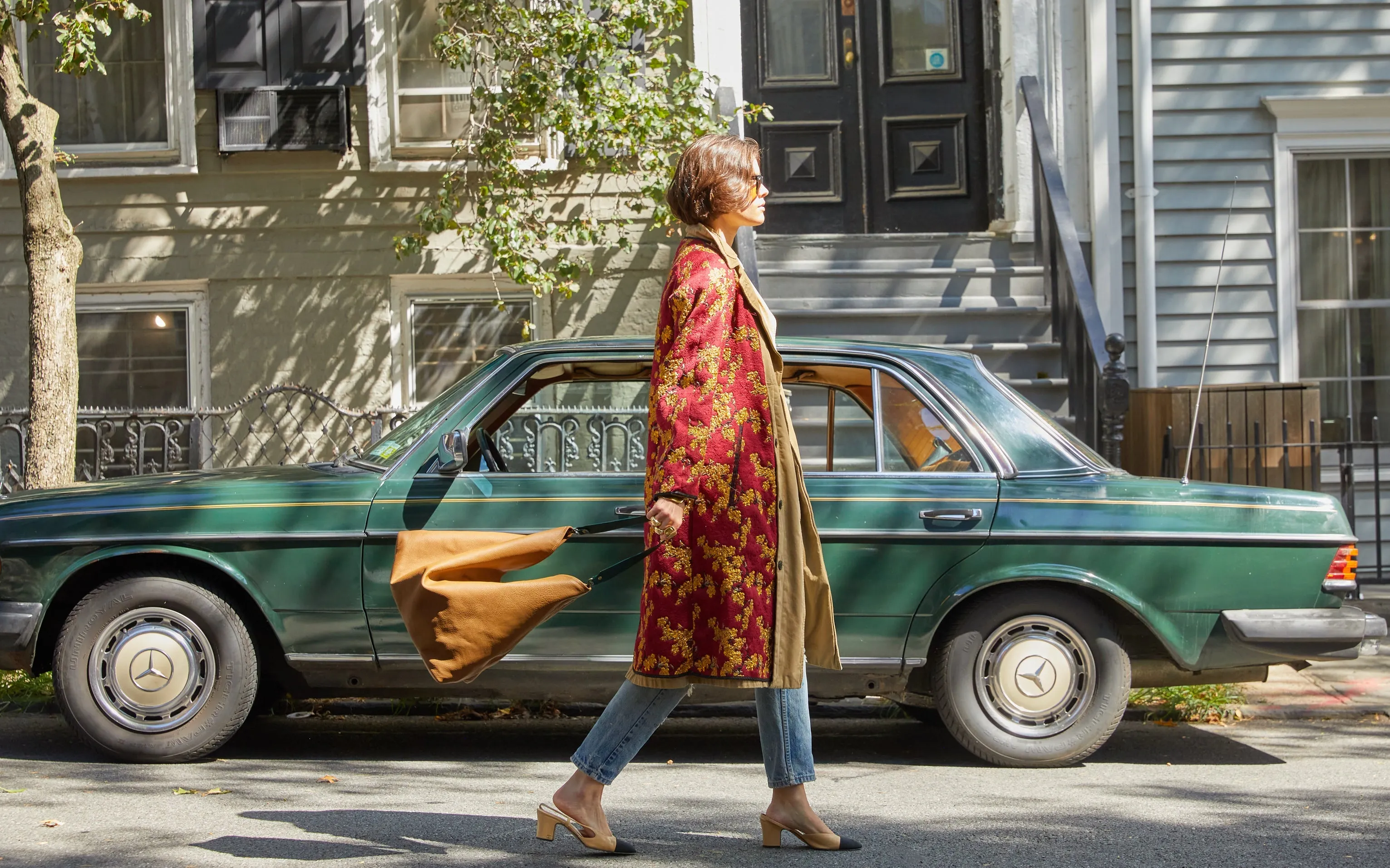 XL Jane - Slouch Bag - Leather Black Basketweave sold by Parker Thatch product image thumbnail 2