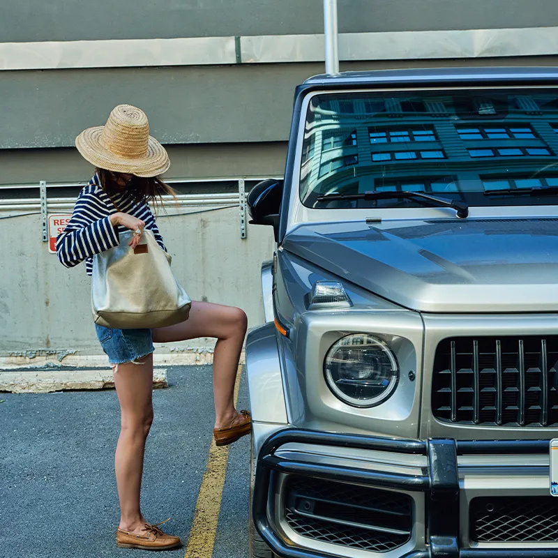 Medium Jane - Slouch Bag - Leather Terracotta Basketweave sold by Parker Thatch product image thumbnail 2