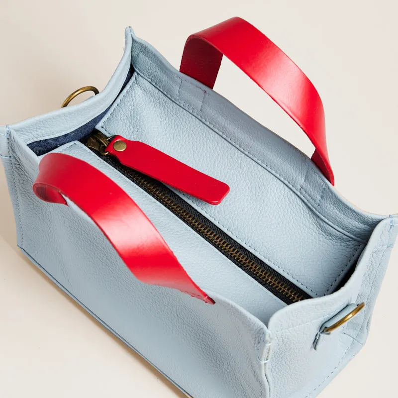Micro Mimi - Leather Ice Blue with Red sold by Parker Thatch product image thumbnail 3