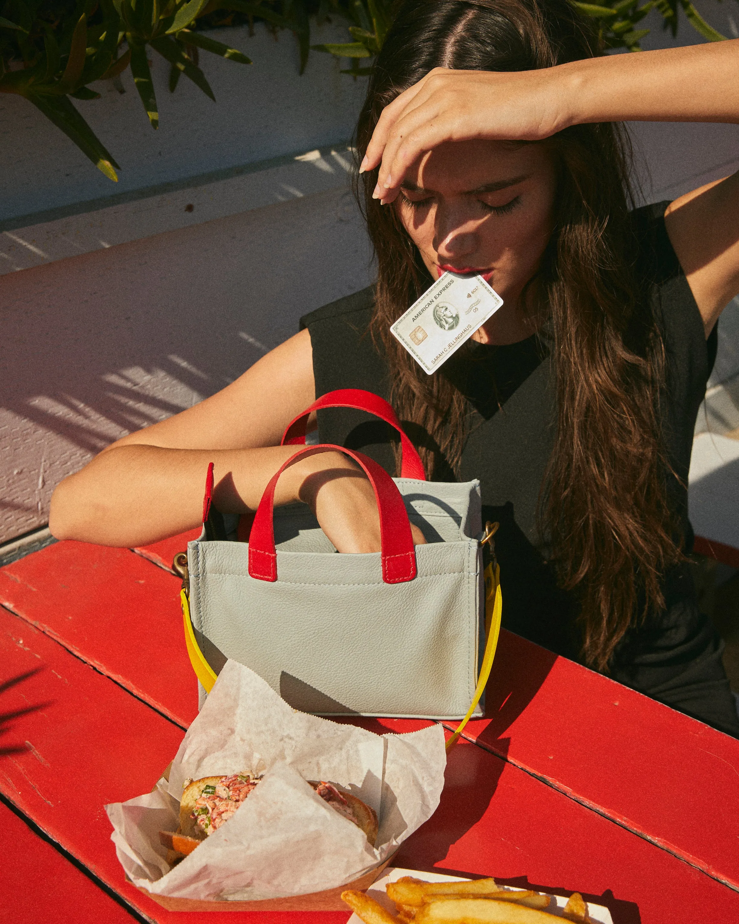 Micro Mimi - Leather Ice Blue with Red sold by Parker Thatch product image thumbnail 4