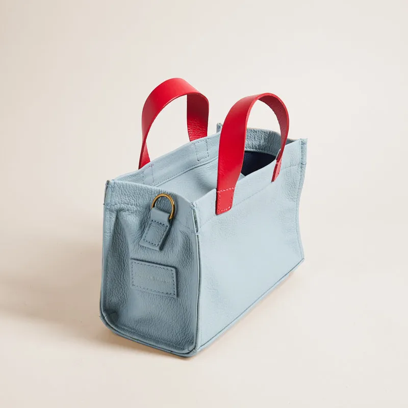 Micro Mimi - Leather Ice Blue with Red sold by Parker Thatch product image thumbnail 5