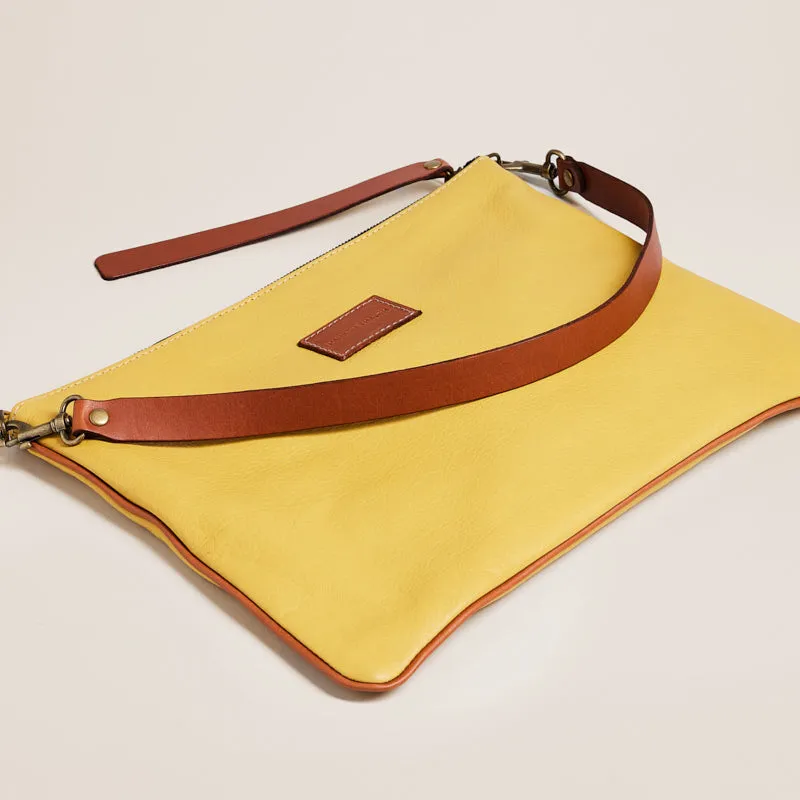 Lee - Leather Golden Yellow with Cognac Piping sold by Parker Thatch product image thumbnail 3
