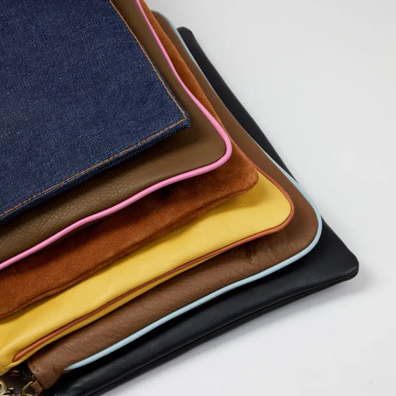 Lee - Leather Golden Yellow with Cognac Piping sold by Parker Thatch product image thumbnail 4