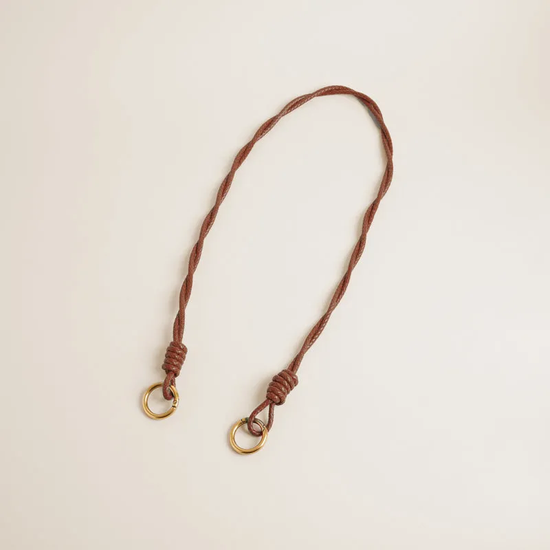 Leather Rope Crossbody Strap - Cognac sold by Parker Thatch