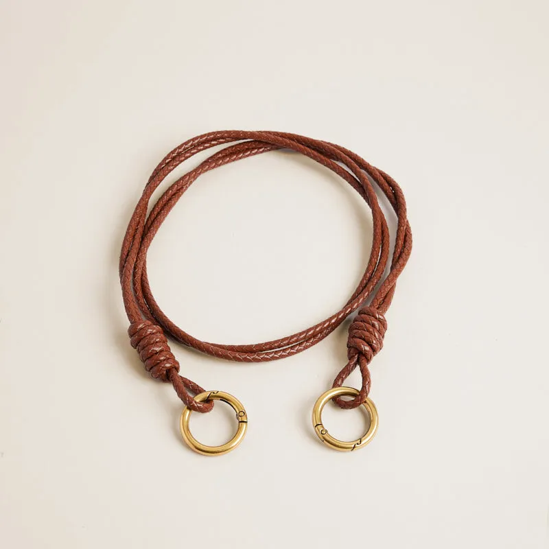 Leather Rope Crossbody Strap - Cognac sold by Parker Thatch product image thumbnail 2