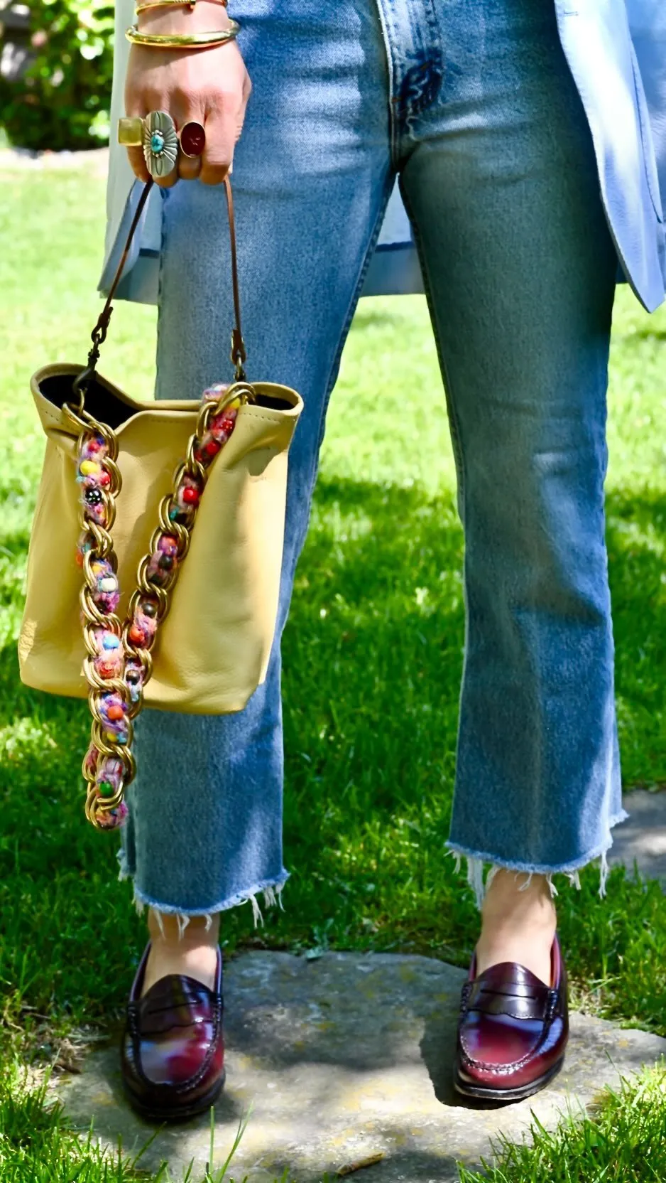 Gumball Yarn in Chain Shoulder Strap - Pink Multi sold by Parker Thatch product image thumbnail 2