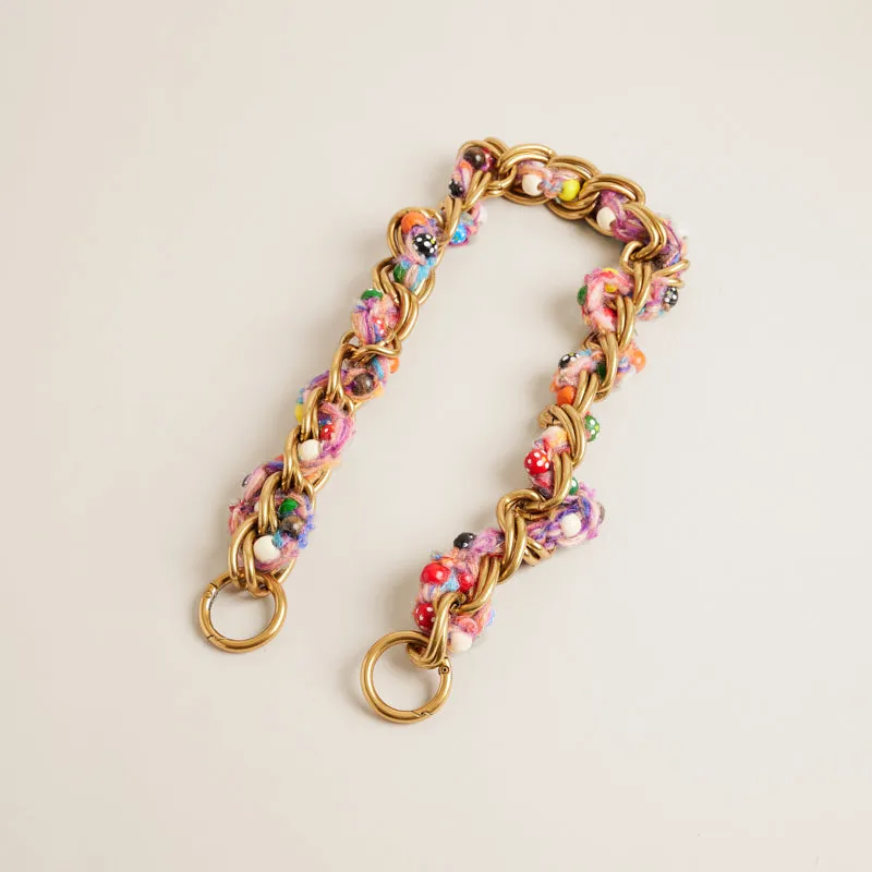 Gumball Yarn in Chain Shoulder Strap - Pink Multi sold by Parker Thatch