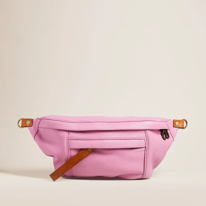 Cross Your Heart Sling - Leather Pink Taffy sold by Parker Thatch