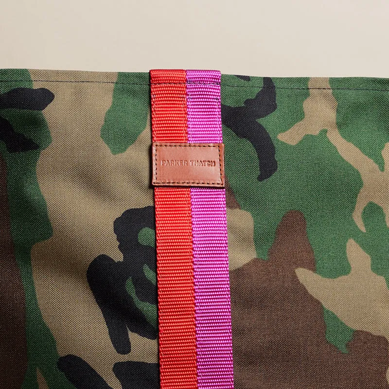 Medium Jane - Slouch Bag - Nylon Camo with Pink & Red Stripe sold by Parker Thatch product image thumbnail 4