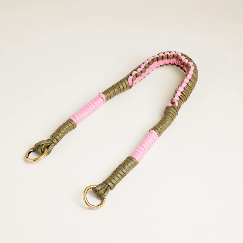 Braided Shoulder Strap - Avocado Green & Pink sold by Parker Thatch