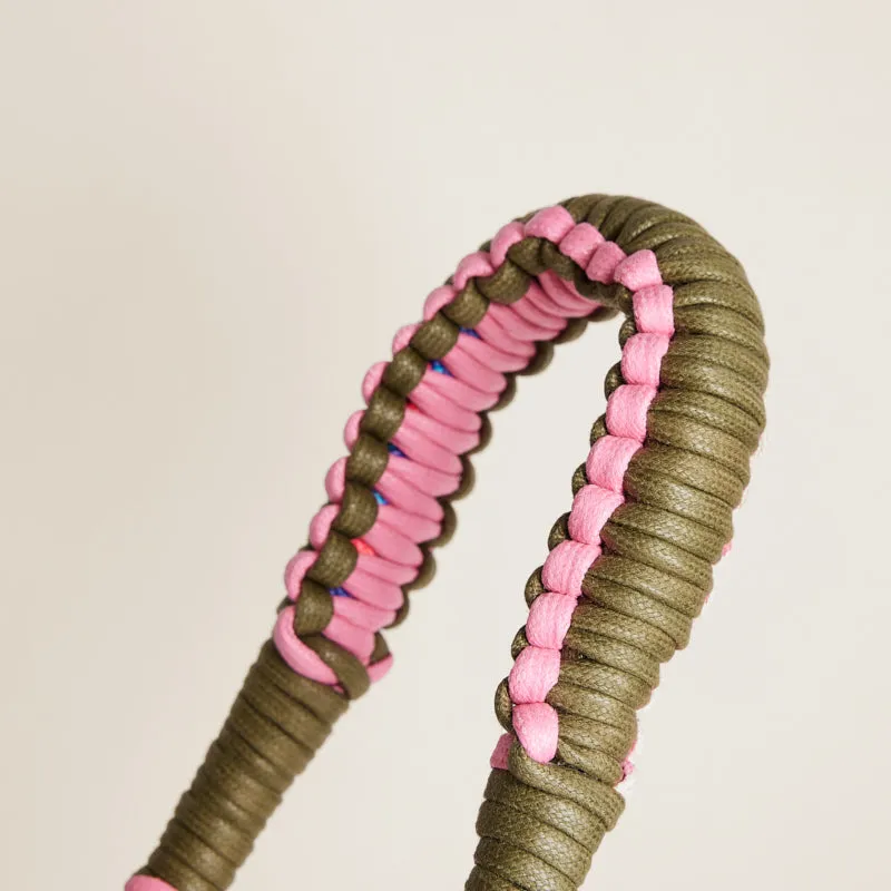 Braided Shoulder Strap - Avocado Green & Pink sold by Parker Thatch product image thumbnail 2