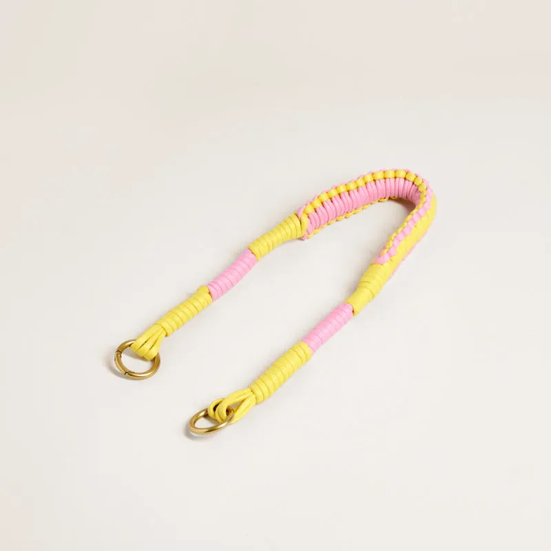 Braided Shoulder Strap - Pink & Yellow sold by Parker Thatch