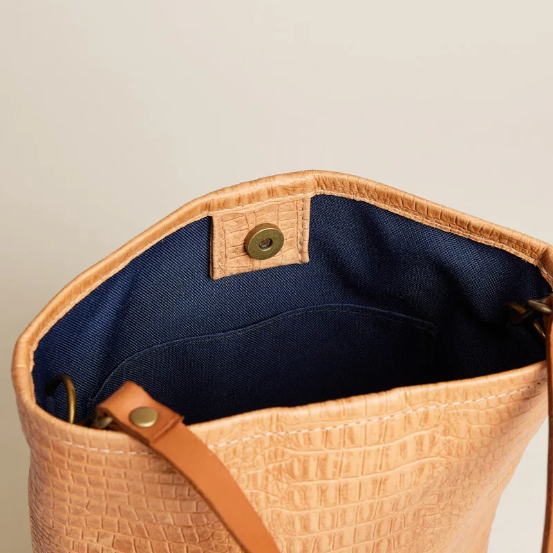 Micro Jane - Slouch Bag - Leather Tan Croco sold by Parker Thatch product image thumbnail 3