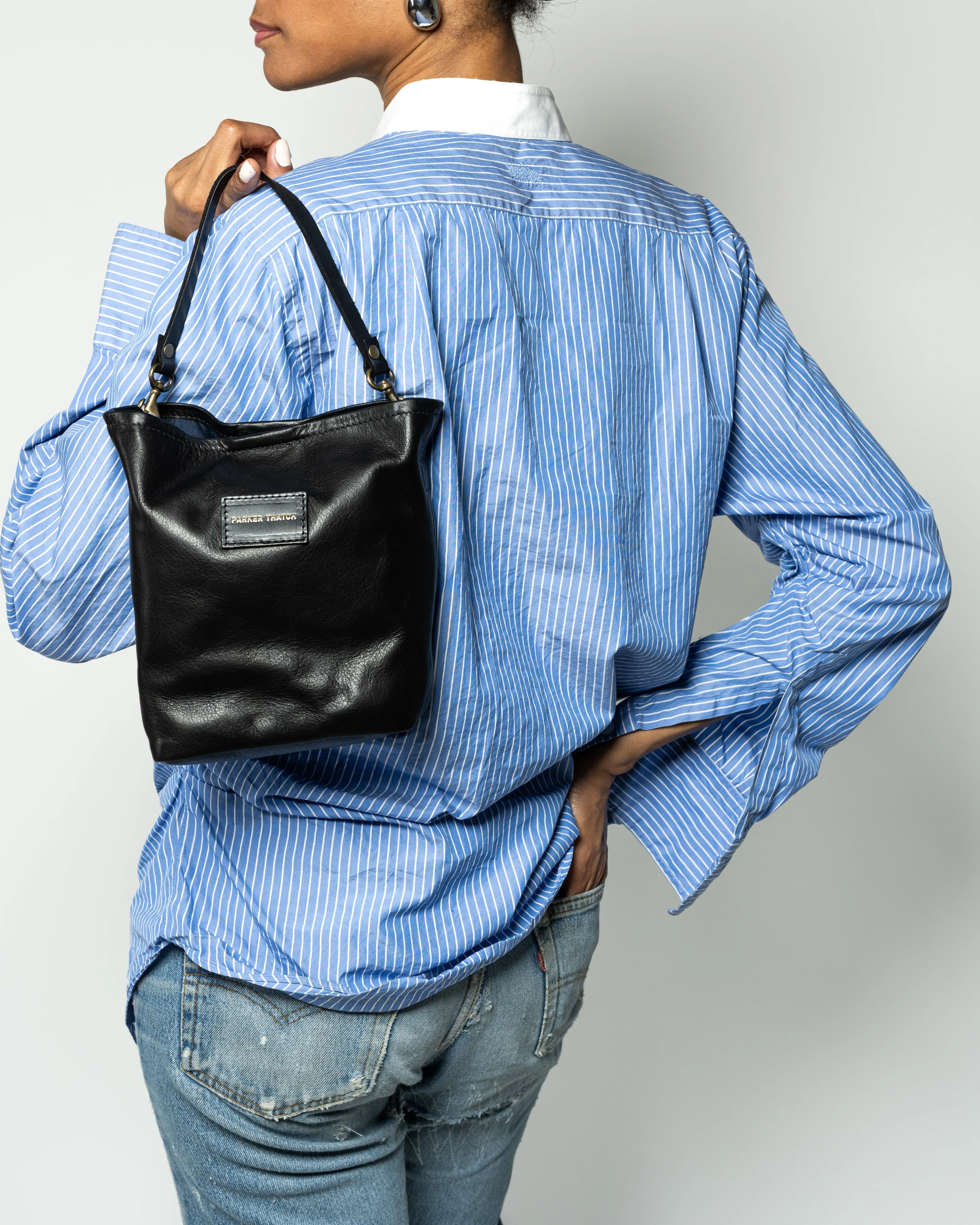 Micro Jane - Slouch Bag - Leather Black sold by Parker Thatch product image thumbnail 2