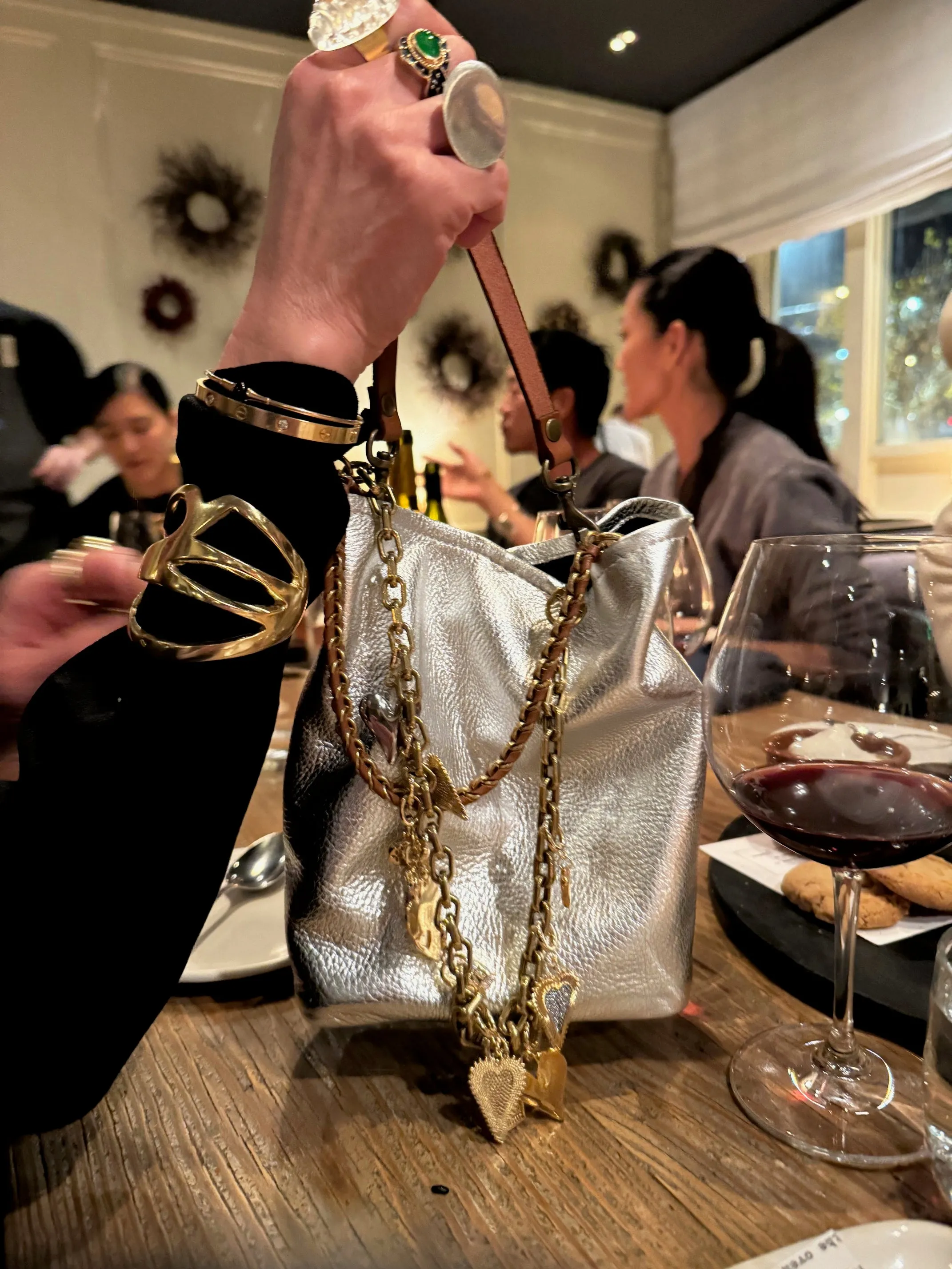 Micro Jane - Slouch Bag - Leather Distressed Silver sold by Parker Thatch product image thumbnail 2