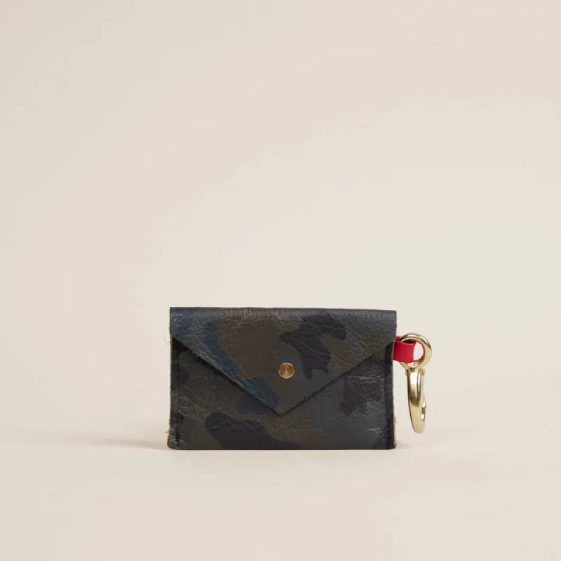 Envelope Card Holder with Keyring - Leather Camo sold by Parker Thatch