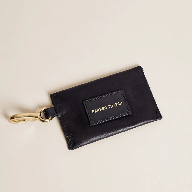 Envelope Card Holder with Keyring - Leather Black sold by Parker Thatch product image thumbnail 2