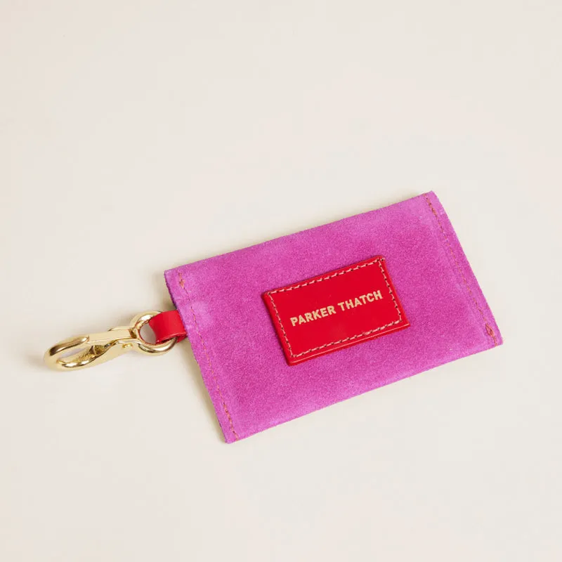 Envelope Card Holder with Keyring - Suede Pink sold by Parker Thatch product image thumbnail 2