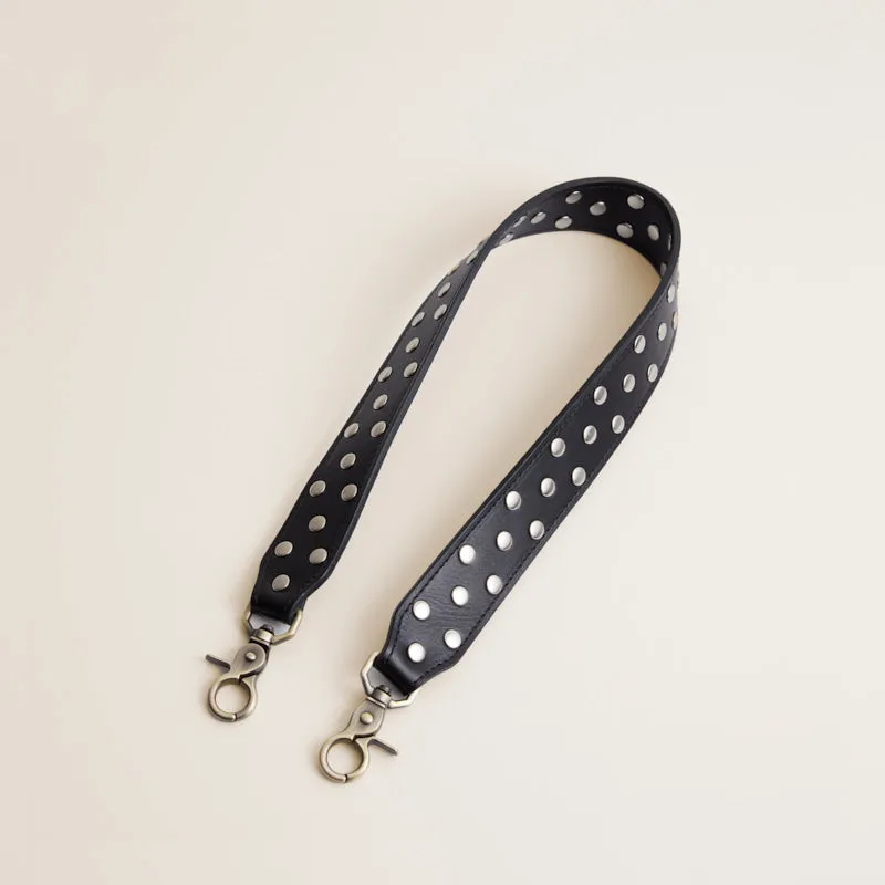 Jackie Shoulder Strap - Leather Black Studded sold by Parker Thatch