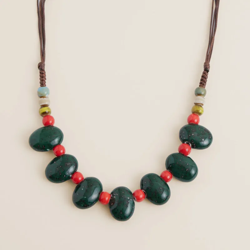 Green & Red Bead Bag Charm sold by Parker Thatch product image thumbnail 2