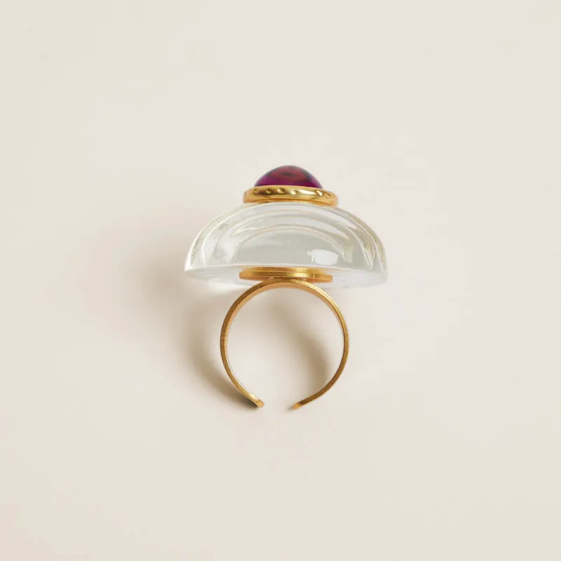 Lucite Cocktail Ring - Clear sold by Parker Thatch product image thumbnail 3