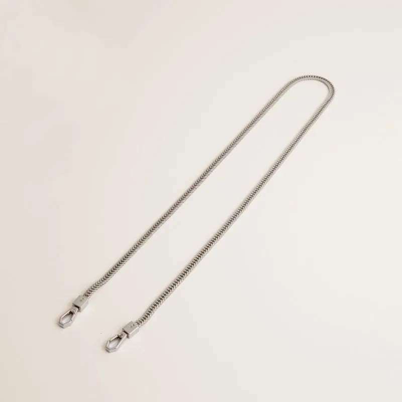 Crossbody Strap - Silver Flat Herringbone Chain sold by Parker Thatch