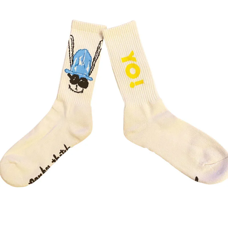 Yo Rabbit Ribbed Sock - Natural sold by Parker Thatch