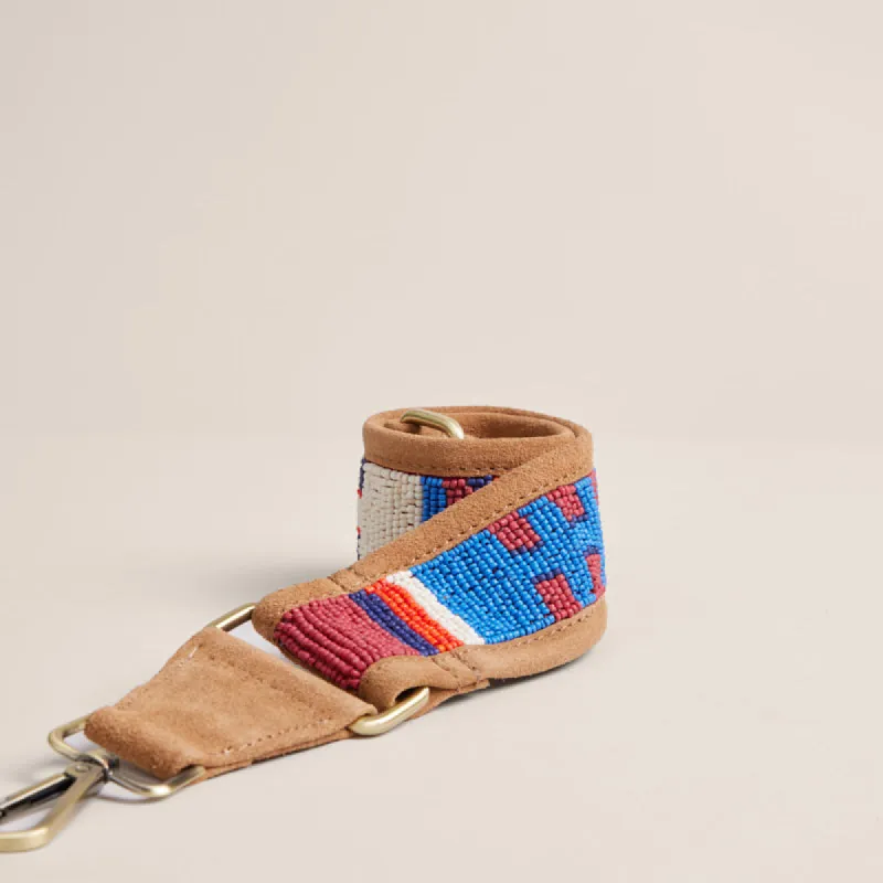 Beaded and Suede Crossbody Strap - Geometric sold by Parker Thatch