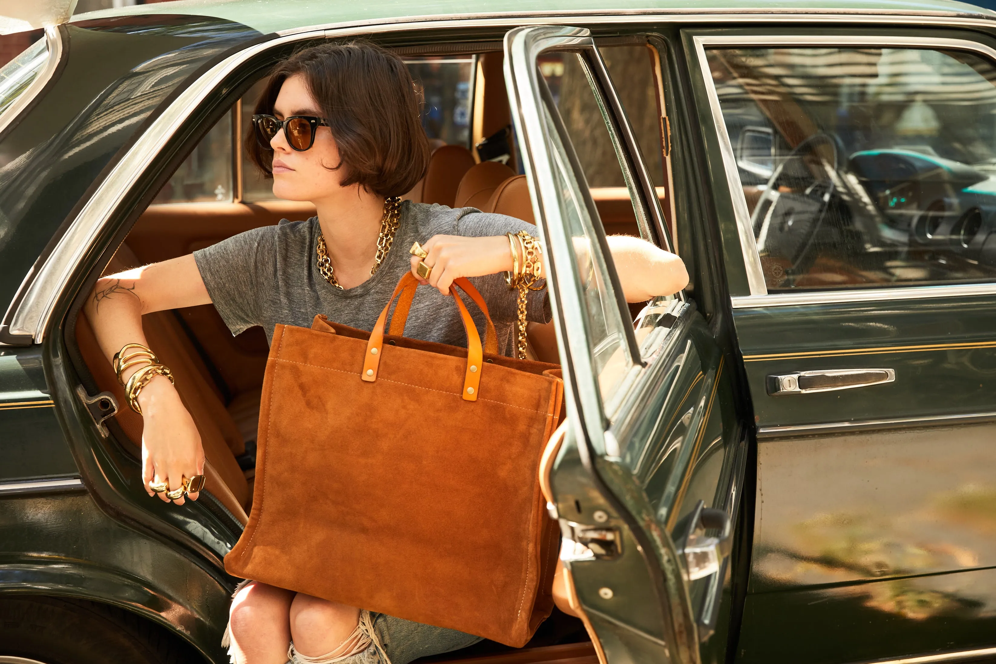 XL Mimi - Suede Caramel sold by Parker Thatch product image thumbnail 4