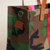 Medium Mimi - Nylon Camo with Pink & Red Stripe sold by Parker Thatch