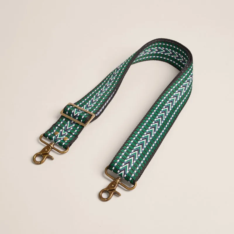 Adjustable Crossbody Strap - Greek Cay Forest Green, Black & White sold by Parker Thatch product image thumbnail 2