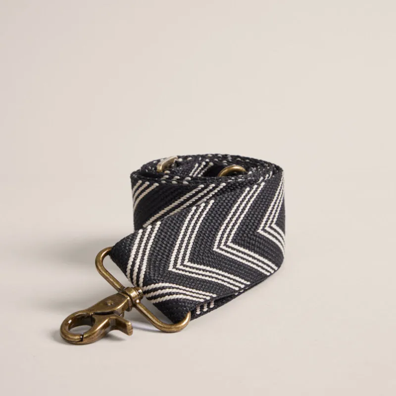 Adjustable Crossbody Strap - Chevron Black & Natural sold by Parker Thatch