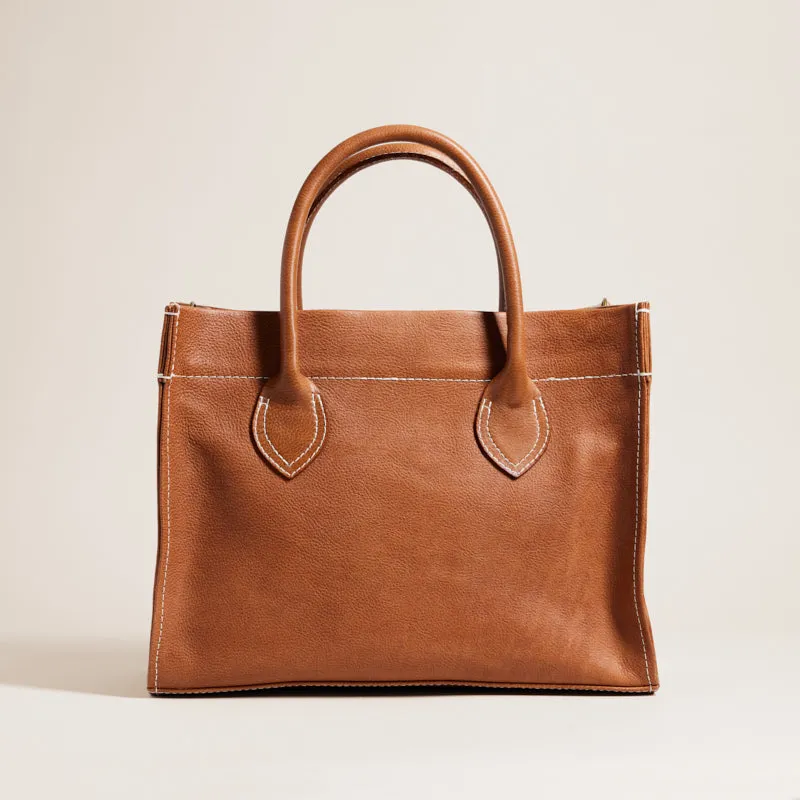 Parker - Leather Pebbled Cognac sold by Parker Thatch