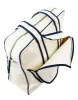 Tennis Bag - Khaki Canvas with Bold Red Stripe sold by Parker Thatch