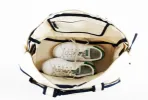 Tennis Bag - Khaki Canvas with Bold Red Stripe sold by Parker Thatch