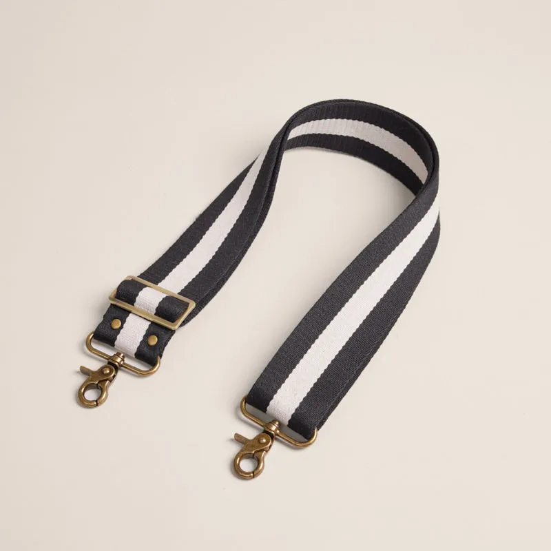 Adjustable Crossbody Strap - Racer Stripe - Black & White sold by Parker Thatch product image thumbnail 2