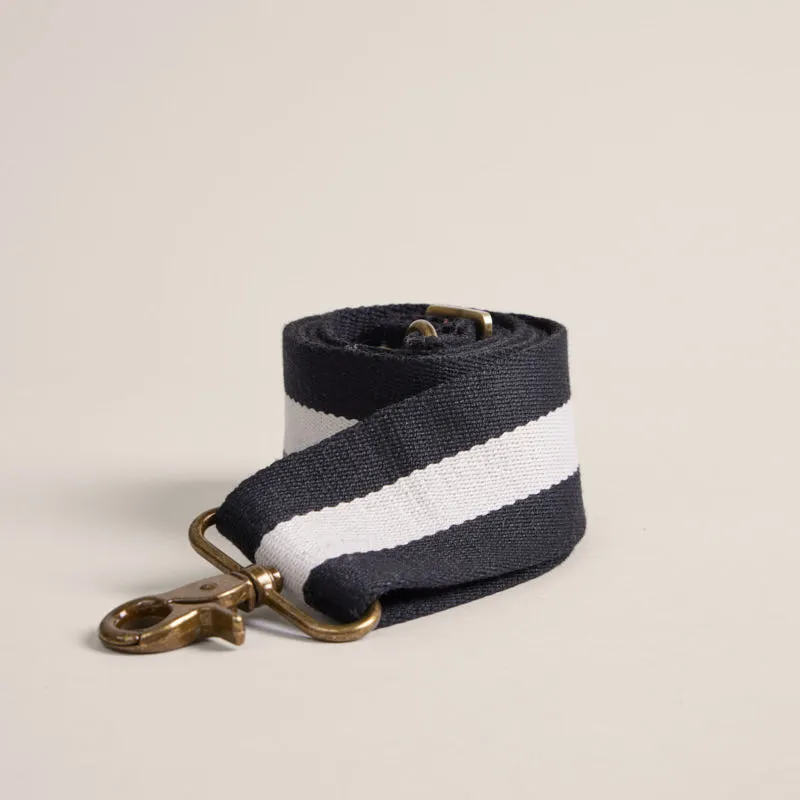 Adjustable Crossbody Strap - Racer Stripe - Black & White sold by Parker Thatch