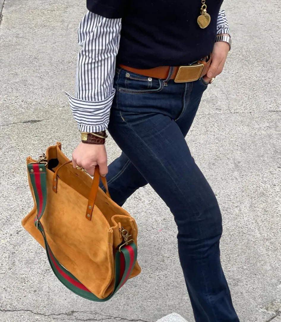 Adjustable Crossbody Strap - Racer Stripe - Green & Red sold by Parker Thatch product image thumbnail 4