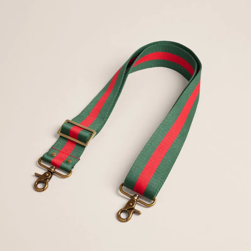 Adjustable Crossbody Strap - Racer Stripe - Green & Red sold by Parker Thatch product image thumbnail 2