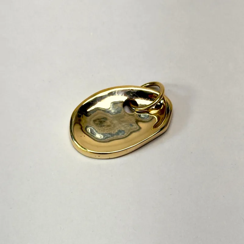 Sculptural Oblong Pebble Pendant Charm sold by Parker Thatch