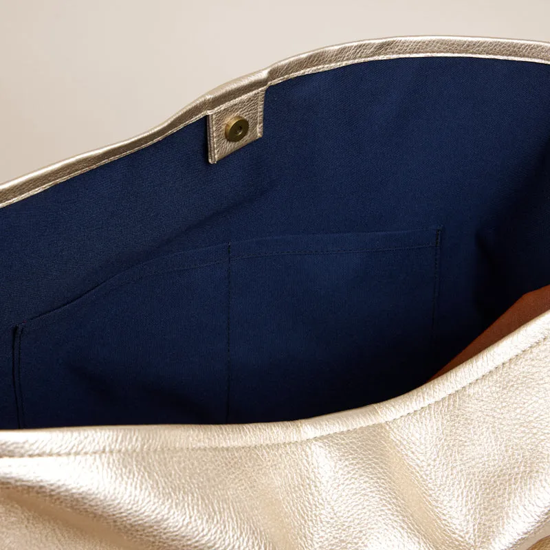 XL Jane - Slouch Bag - Leather Platinum sold by Parker Thatch product image thumbnail 5