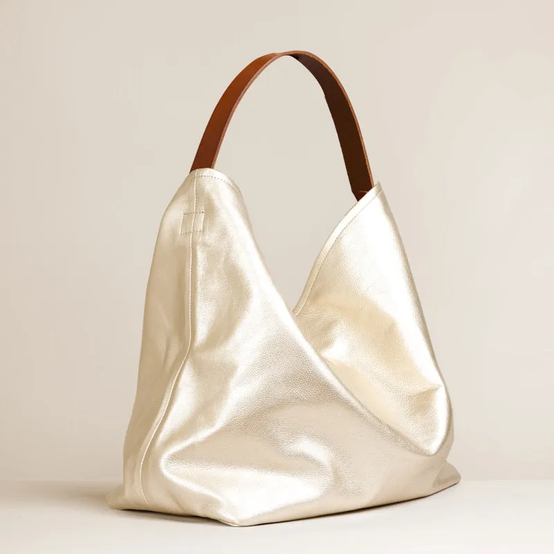 XL Jane - Slouch Bag - Leather Platinum sold by Parker Thatch product image thumbnail 3