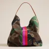 XL Jane - Slouch Bag - Nylon Camo with Pink and Red Stripe sold by Parker Thatch