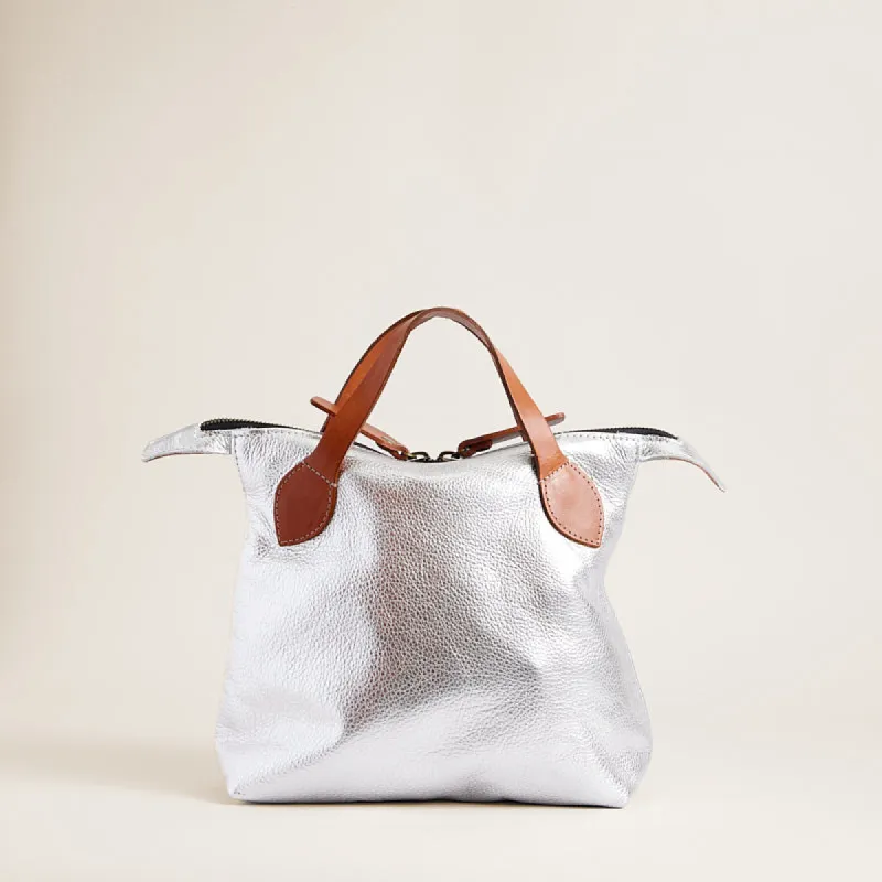 Small Charlie - Leather Silver sold by Parker Thatch