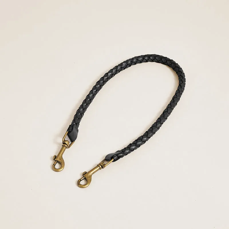 Shoulder Strap - Braided Leather Black sold by Parker Thatch